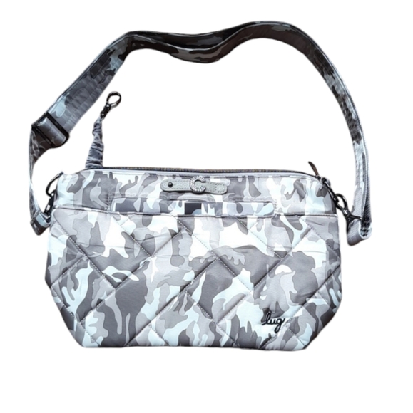 lug Handbags - LUG -NWOT Quilted Camouflaged Crossbody Bag Tan/Grey